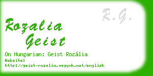 rozalia geist business card